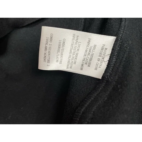 Helmut Lang Black Asymmetrical Geometric Lace Wool Dress With Shoulder Pads Sz S - Picture 7 of 11